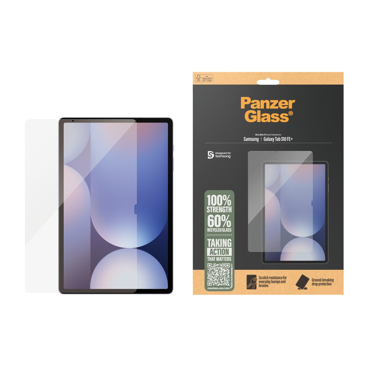 PanzerGlass® Screen Protector Samsung Galaxy Tab S10 FE+ | Ultra-Wide Fit